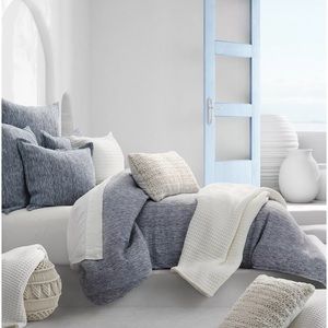 Bundle Of White Sand Blue Bay Blue Euro Shams.